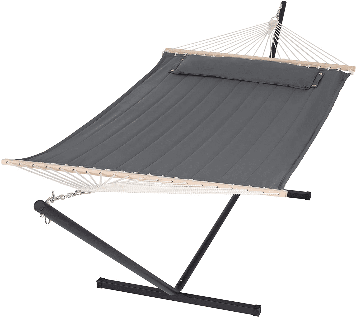 SUNCREAT Polyester Hammock with Stand, Heavy Duty Portable Hammocks