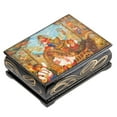 thumbnail image 2 of STP GOODS Sorochyntsi Fair Lacquer Trinket Box 3.1x4.1" (8x10.5 cm) Wooden Decorative Jewelry Box Keepsake Handmade Jewelry Storage Organizer Trinket Case, 2 of 6