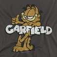 thumbnail image 2 of Garfield Retro Garf Unisex Adult T Shirt (X-Large) Charcoal, 2 of 6