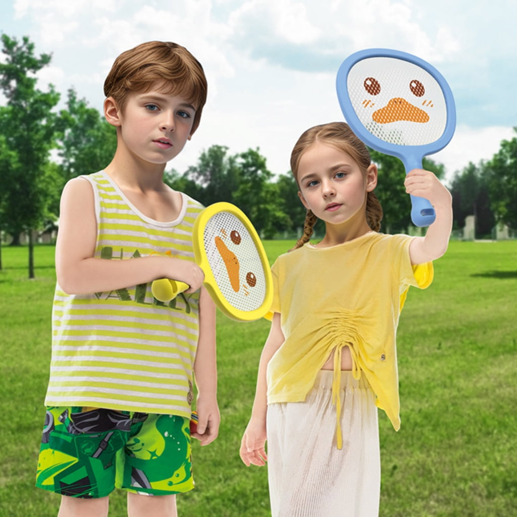 Tennis Badminton Set with Foam Balls, Shuttlecocks & Carry Bag for Outdoor Indoor Coordination Training