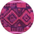 thumbnail image 1 of Ahgly Company Indoor Round Oriental Pink Traditional Area Rugs, 3' Round, 1 of 4