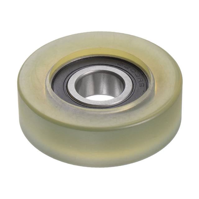 Unique Bargains Roulement à Rouleau à Poulie en PU 17x60x18 mm, Roue de Guidage Revêtue de Polyuréthane pour Industriel, Vert