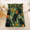 thumbnail image 5 of jejeloiu Cartoon Black Kitten Bed Sheets Kids,Spring Garden Flowers Sunflower King Sheets For Girls,4-Piece, 5 of 6
