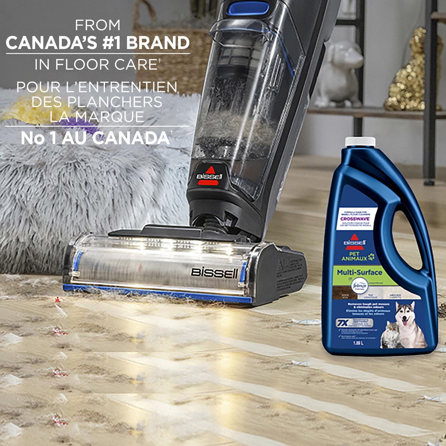 BISSELL® PET Multi-Surface with Febreze Formula for CrossWave® 64 oz, Remove Paw Prints & Pet Messes