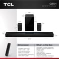 thumbnail image 2 of TCL 7.1.4 Channel Sound Bar (NEW 2025) - Dolby Atmos, Wireless Subwoofer, and Wireless Surround Speakers - Q Class Series, Q85H, 2 of 27