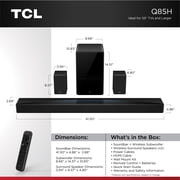 TCL 7.1.4 Channel Sound Bar (NEW 2025) - Dolby Atmos, Wireless Subwoofer, and Wireless Surround Speakers - Q Class Series, Q85H