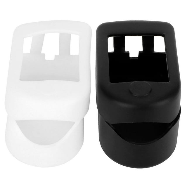 2 Pack Portable Pulse Oximeter Protective Cover Silicone Case for Home Travel (Black and White)