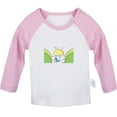 thumbnail image 1 of Nature Beach Pattern T shirt For Baby, Newborn Babies T-shirts, Infant Tops, 0-24M Kids Graphic Tees Clothing (Long Pink Raglan T-shirt, 0-6 Months), 1 of 4