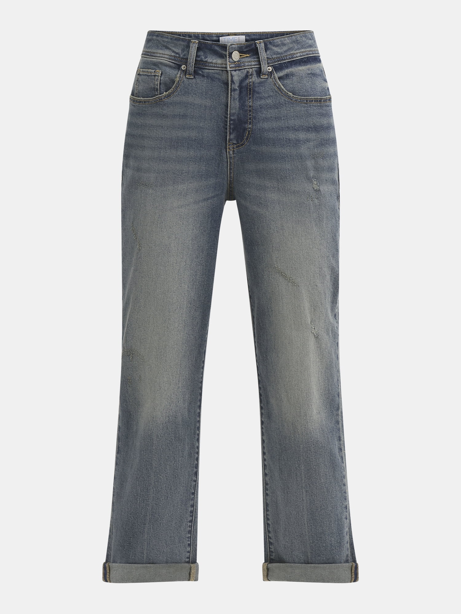 Time and Tru Women's High Rise Relaxed Boyfriend Jeans, Sizes 0-20