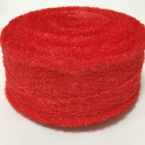 Nvzi 200g Popular Crystal Sequined Fashion Hand Crochet Knitting Yarn for Knitting Weave Knitting Iridescent DIY Threat, Red