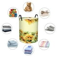 thumbnail image 4 of Balery Sunflowers On A Yellow Background Cesta de ropa redonda con asas, impermeable, independiente, para ropa, juguetes, dormitorio y familia-Medium, 4 of 6
