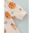 thumbnail image 6 of Baby Boys One-Piece Jumpsuits Long Sleeve Crewneck Cartoon Animal Patterned Long Pants Rompers, 6 of 8