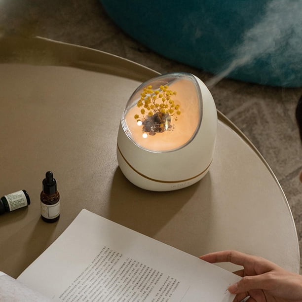 Difusor de aceite esencial Macarena Humidificador Decoración para Lámpara de noche Mujeres Niñas Portátil Niebla fresca Silencioso blanco