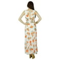 thumbnail image 6 of Bimba Women Long Floral White Dress Georgette Flaired Maxi Summer Wear, 6 of 6