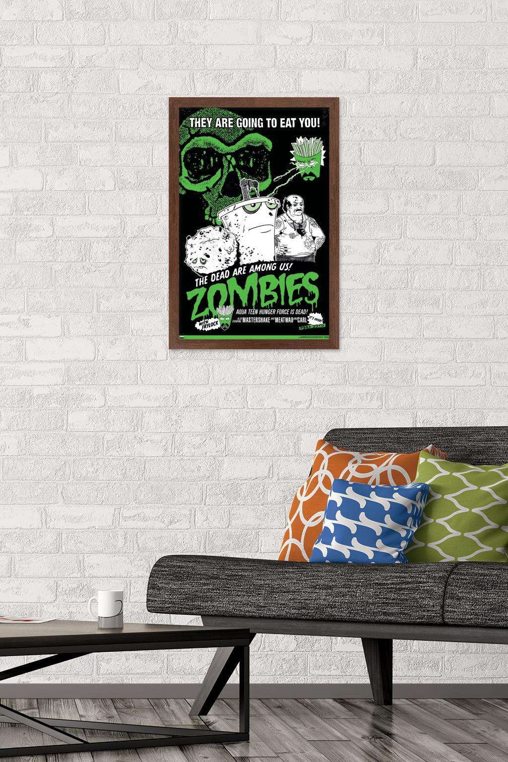 Aqua Teen Hunger Force - Zombies Wall Poster, 14.725" x 22.375", Framed