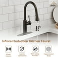 thumbnail image 4 of CASAINC Single Handle Kitchen Faucet with Pull Down Sprayer, Touchless Sensor, Deck Mounted, Matte Black, 4 of 4