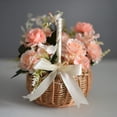 thumbnail image 2 of 5X Cesta de Flores Tejida Cesta de Almacenamiento de RatáN Cesta de Mano para NiñA de Flores Cesta de Flores Hecha una Mano con Lazo, L, 2 of 4