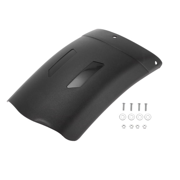 Guardabarros de motocicleta de plástico único para la rueda delantera, protector contra salpicaduras, cubre ruedas para Harley Cruiser Chopper Bobber, 1 juego negro 01 con tornillos de montaje 22x11cm