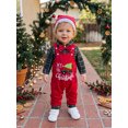thumbnail image 4 of Cjfdfy Newborn Baby Boy Christmas Fall Outfit Plaid Bow Long Sleeve Romper Overalls Pants And Santa Hat Infant Cute My 1St Christmas Fall Winter Clothes 0-18M, 4 of 9