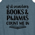 thumbnail image 3 of Instant Message - Books And Pajamas - Women's Racerback Tank Top, 3 of 6