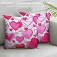 thumbnail image 3 of TIAOTIAOHOU Pink Valentines Pillow Covers Heart Throw Pillow Cases Covers Gifts for Girlfriend Boyfriend, 3 of 5