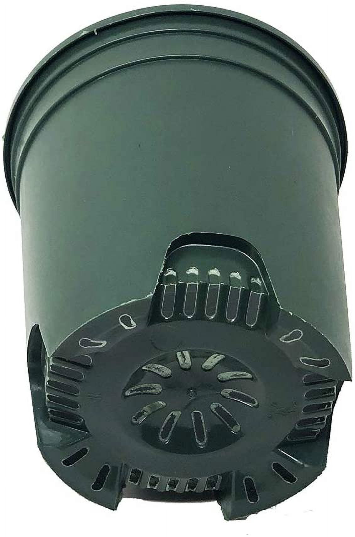 Cotta Planters 1 Gallon Nursery Pots 10-Pack 6 inch Plastic Planters Liners Greenhouse supplies, Green