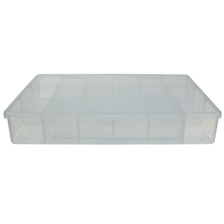 Craft County Clear White Plastic Organizer Box for Embroidery Floss and Thread - 50 Bobbins - 17 Empty (Best Way To Store Embroidery Floss)
