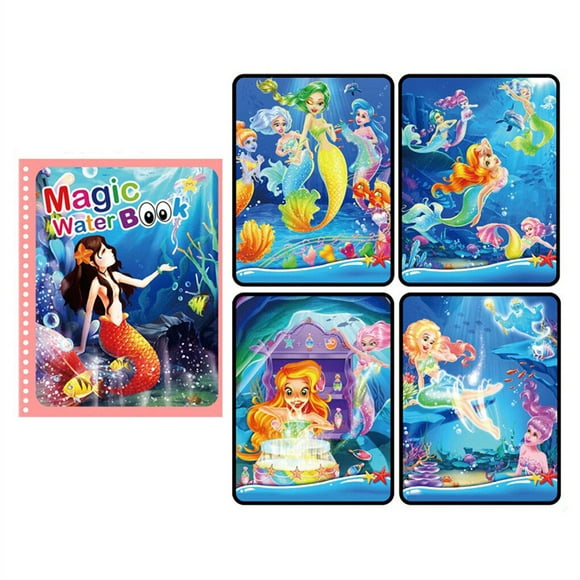 Guardoinrt Reusable Toddlers Coloring Book Toy Children Cartoon Animal Drawing Album Educational Learning Toys Art Crafts Birthday Presents Type 4