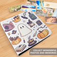 thumbnail image 4 of FORMRS 3 Ring Photo Album 4"x6" Self Adhesive Large Capacity PU Leather Cover, White Magical Halloween, 4 of 8