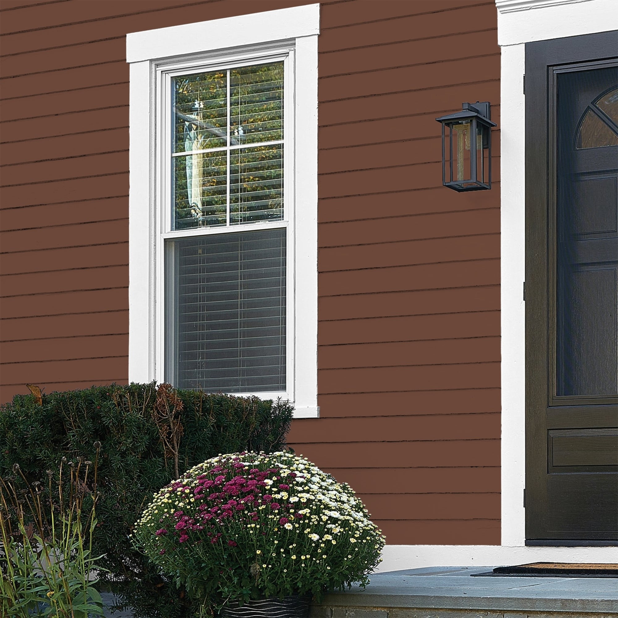 Glidden One Coat Bird House Brown / Brown Flat Exterior Paint with Primer, 1 Gallon