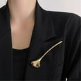 thumbnail image 6 of Nature Inspired Leaf Brooch Metal Corsage Pin for Women Event, 6 of 14