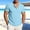 Light Blue, variant on Men's Polo Shirts, Summer Short Sleeve Basic Pullover Shirts with Collar Sky Blue Size 3XL