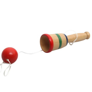 KENDAMA Stick Ball Game Toss And Catch Japanese Skill Game Unbranded Red  Ball