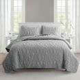 thumbnail image 2 of VCNY Home Shore Gray 3 Piece Reversible Bed Quilt and 2 Pillow Shams Set, King, 2 of 6