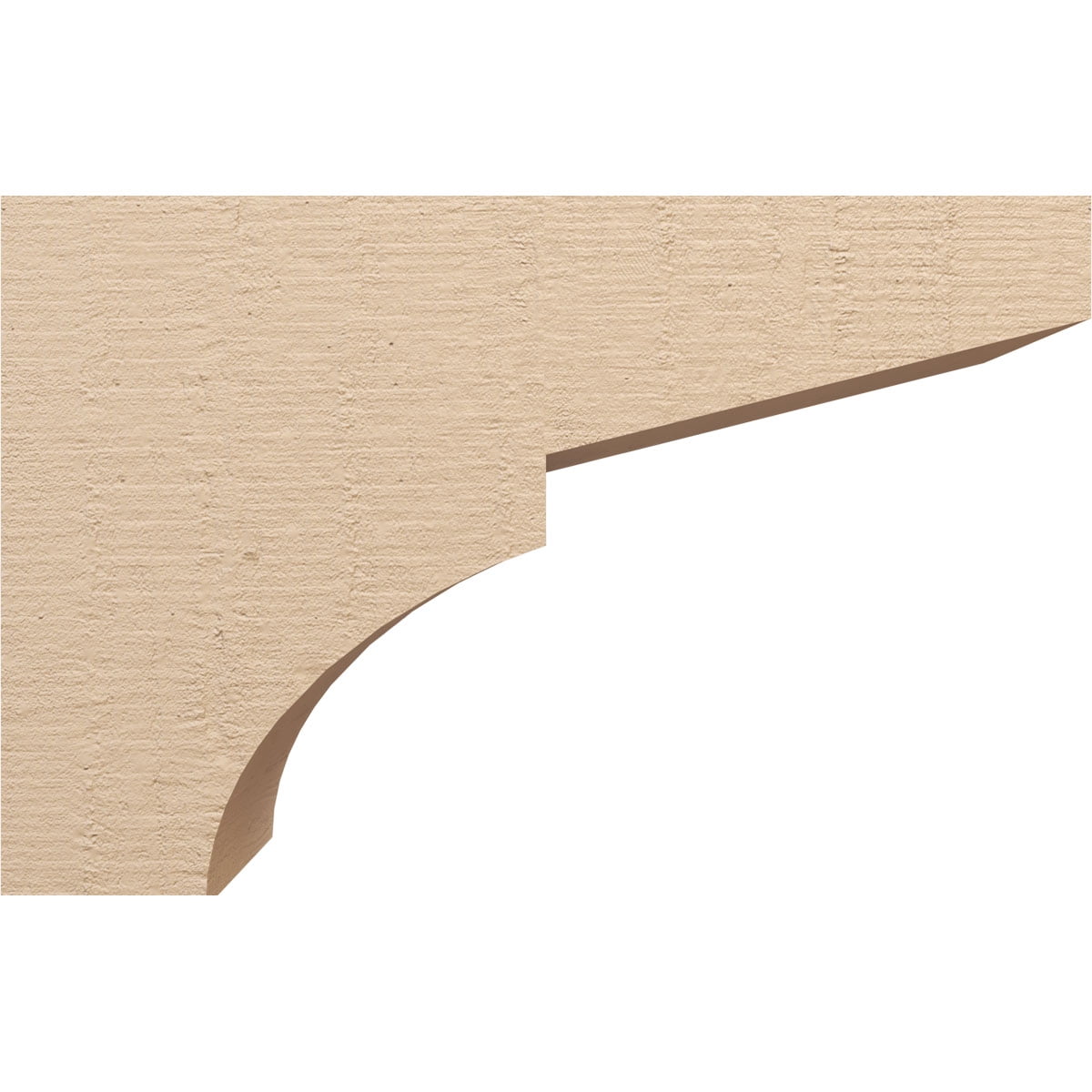12"W x 36"D x 24"H Classic Monterey Rough Cedar Woodgrain TimberThane Corbel, Primed Tan