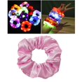 thumbnail image 3 of Scrunchy de de Seda para El Cabello con Luz LED para Niñas, Mujeres Y Adolescentes, Bandas Elásticas de para El Cabello, Soporte para Cola - Rosado Baoblaze coleta de coletas para el cabello, 3 of 8