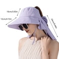 thumbnail image 3 of Sombrero para el sol chal para niños y adultos | Gorra de pescador de ala ancha con sombreado facial, agujero de cola de caballo, chal de lazo | Protección UV, poliéster transpirable | Se adapta a, 3 of 8
