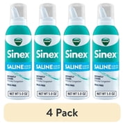 (4 pack) Vicks Sinex Saline Nasal Spray, Nasal Decongestant for Sinus Relief, 5 oz