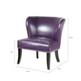 thumbnail image 5 of Universal Lighting and Decor Hilton Wingback Faux Leather Accent Chair, Plum, 5 of 5