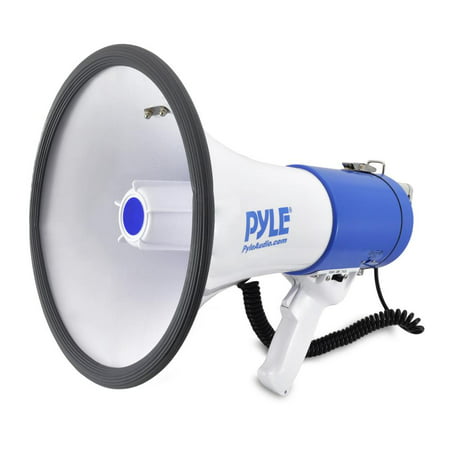 PYLE PMP50 - Megaphone Speaker - PA Bullhorn with Siren Alarm Mode & Adjustable Volume (Best Megaphone For Protests)