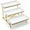 Light Yellow, variant on Gnwei Large 3 Tier Serving Stand Tiered Serving Trays Collapsible Sturdier Rack with 3 Porcelain Serving Platters for Fruit Dessert Presentation Christmas Party Display Set, 14 Inch