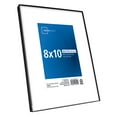 Mainstays 8x10 Matted to 5x7 Front Loading Picture Frames, Black, Set