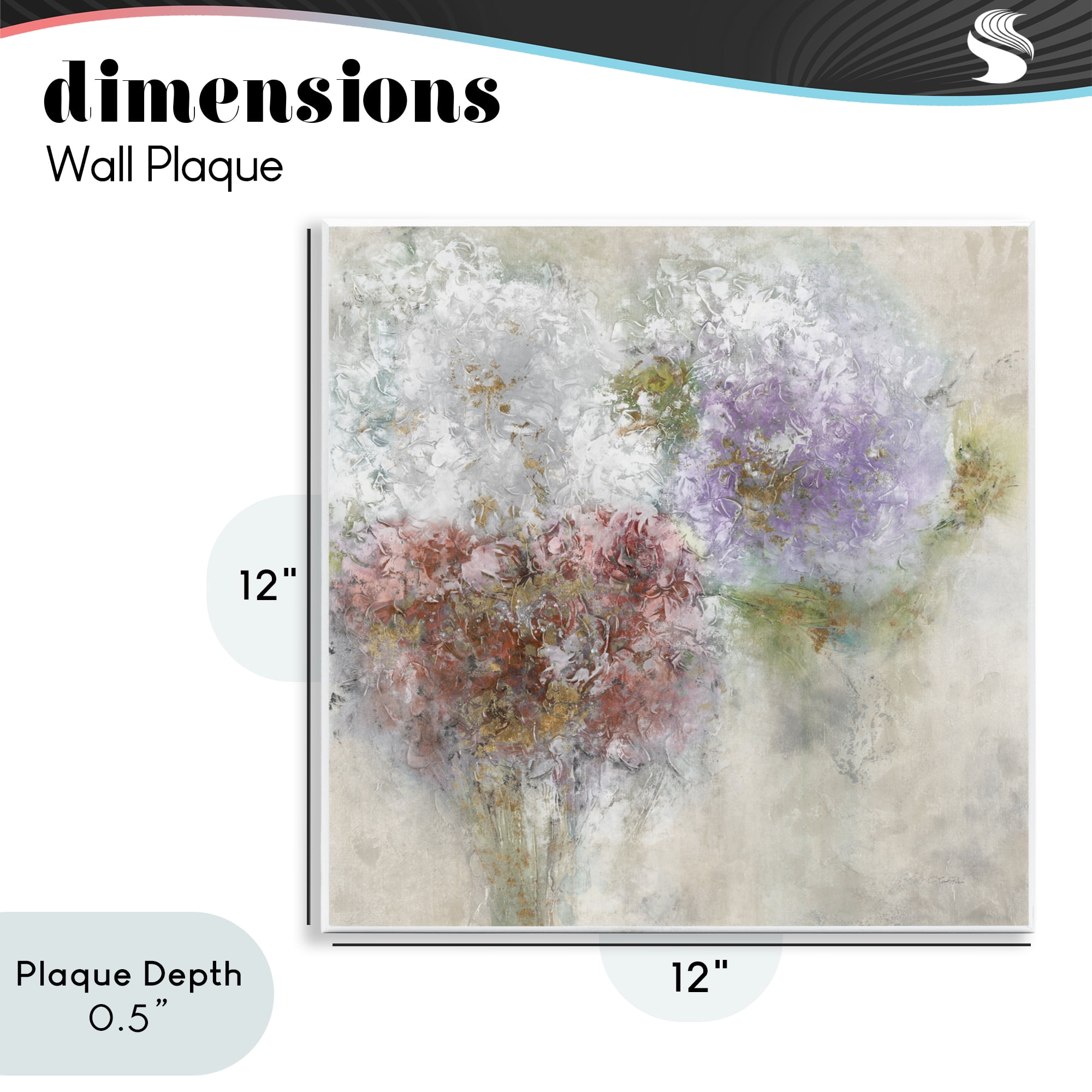 Stupell Industries Dappled Visuals Flowers Wall Plaque Art, design by Leah Rei
