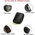 thumbnail image 4 of shiyou-Genuine Leather Coin Purse,Key Pouch Keychains for Women,Small Key Chain Wallet Card Holder Mini Purse Leather Pouch Keychain Wallet for Women, Black, Coin Purse, 4 of 4