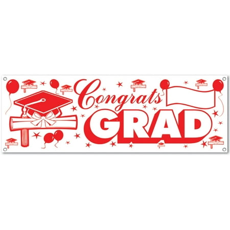UPC 034689151388 product image for Congrats Grad Sign Banner (Pack of 12) | upcitemdb.com