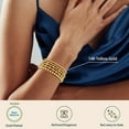 thumbnail image 3 of Gold Bracelets for Women, 14K Gold Plated Beaded Bracelets Gold Stretch Bead Ball Bracelet Stack Set Adjustable Gold Jewelry for Women, 3 of 5