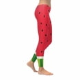 thumbnail image 3 of SUNENAT Fashion Watermelon Slices Funny Fruit Women's Capri Leggings Stretchy Skinny Yoga Pants 4XL, 3 of 4