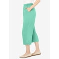 thumbnail image 3 of Woman Within Plus Size Petite 7-Day Elastic-Waist Stretchy Knit Capri, 3 of 6