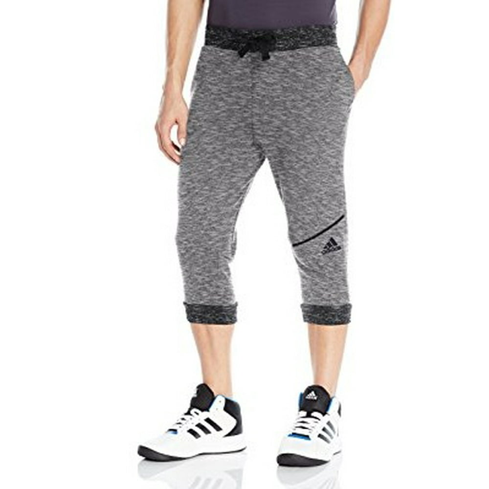 Adidas adidas Men's Basketball Cross Up 3/4 Pants, Light Grey Heather