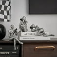 thumbnail image 6 of JUMRHFAN 3Pcs Silver Thinker Statues Home Decor Accents, Pulp Reading Women Figurine Decorations for Living Room, Modern Abstract Sculpture for Shelves Bookshelf Coffee Table Decor, Gifts for Bookworm, 6 of 16